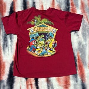Jimmy Buffet Margaritaville Cincinnati Flip Flop Repair Shop Men Tshirt Size L